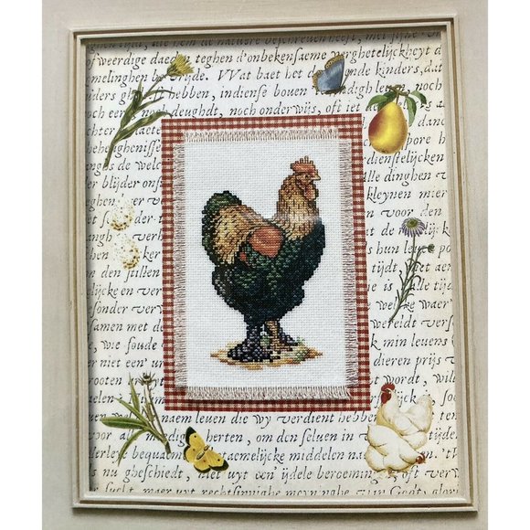 Leisure Arts Nature Collection Rooster Counted Cross Stitch Kit Vintage - Picture 2 of 3